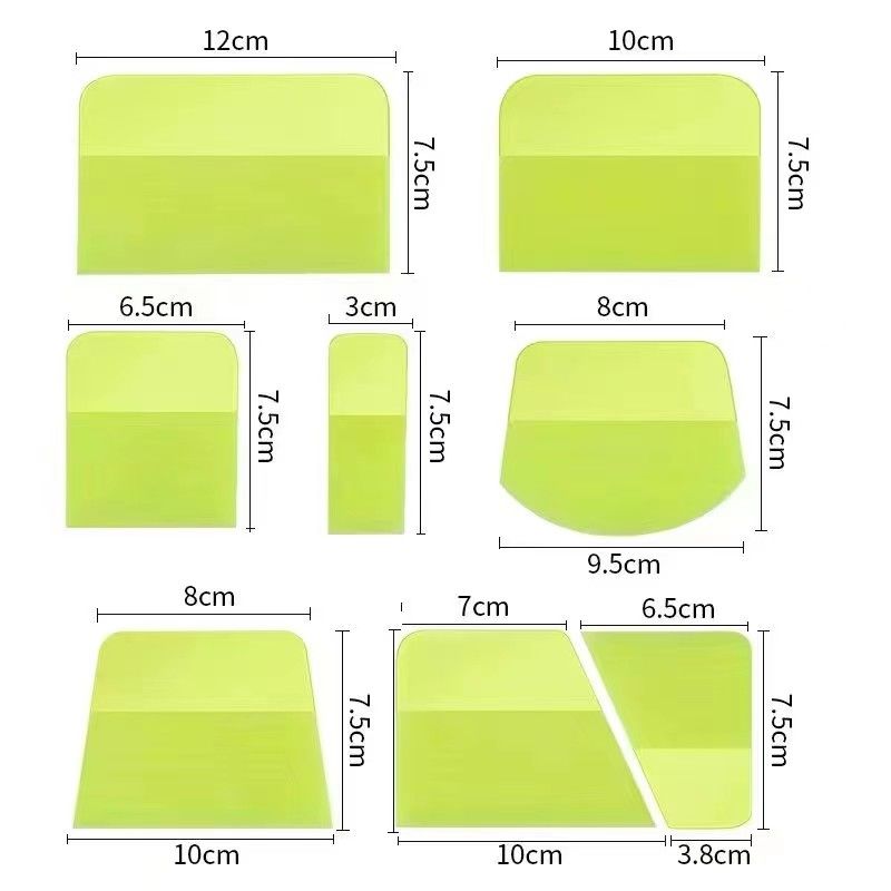 Fleksibel 5 In 1 Car Wrap Tool Set Squeegee Tahan Lama Untuk Film Bening PPF