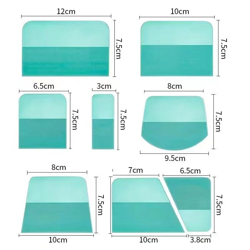 Fleksibel 5 In 1 Car Wrap Tool Set Squeegee Tahan Lama Untuk Film Bening PPF