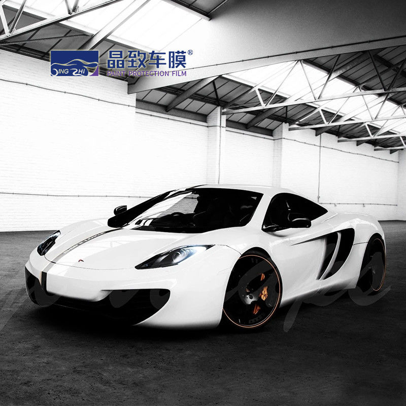 RoHS 3D Carbon PET Vinyl Film Warna Putih Supper Gloss Serat Biru