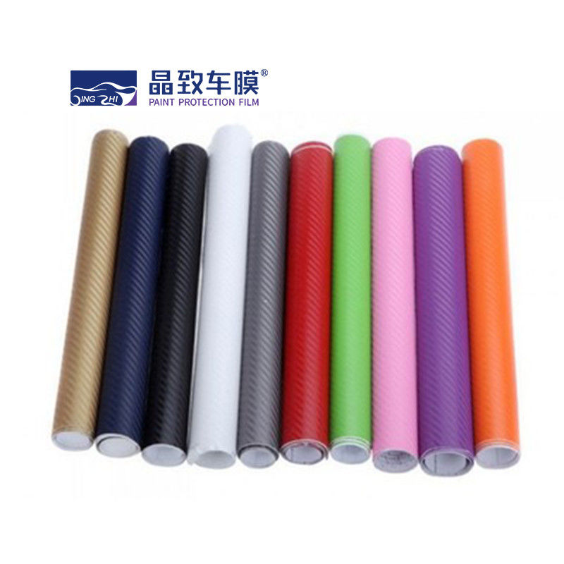 Self Adhesive PET Vinyl Film Serat Karbon Bungkus Tahan Lama 2D 3D 4D 5D 6D Glossy Tinggi