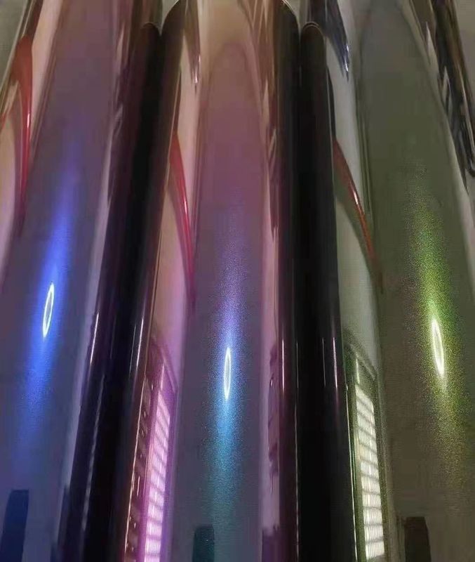 Best seller Super Glossy Peregangan Mobil Wrap Vinyl Film Metalik Berlian dalam ruang bunglon Tubuh Stiker Mobil