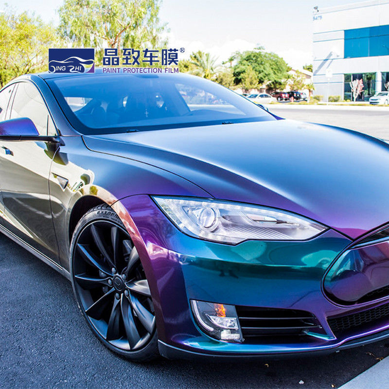 Multicolor Matte Chrome Wrap Praktis, Film Pelindung Mobil Vinyl Serbaguna