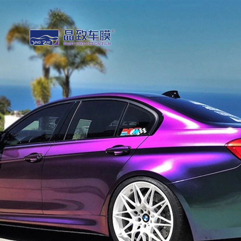 Multicolor Matte Chrome Wrap Praktis, Film Pelindung Mobil Vinyl Serbaguna