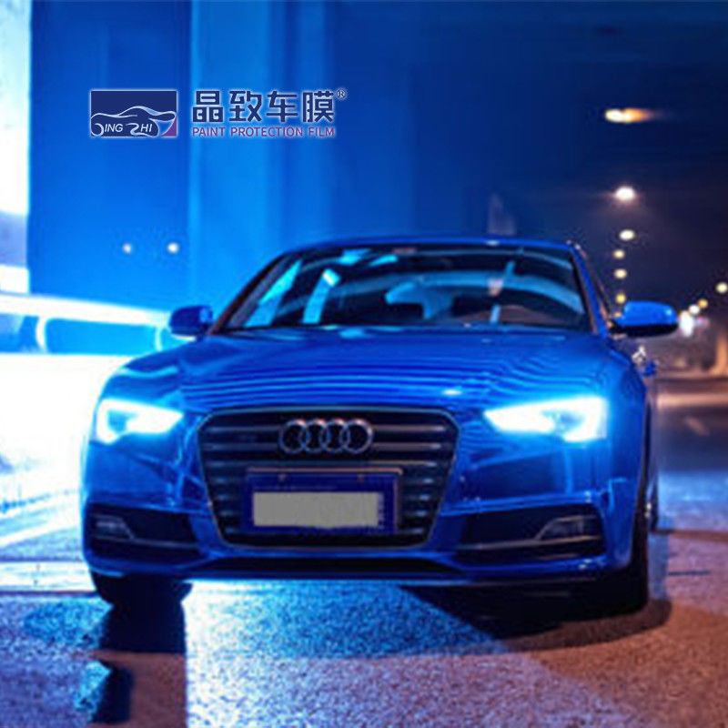 Chrome Car PET Vinyl Film PPF PVC Material Rose Gold Warna Biru