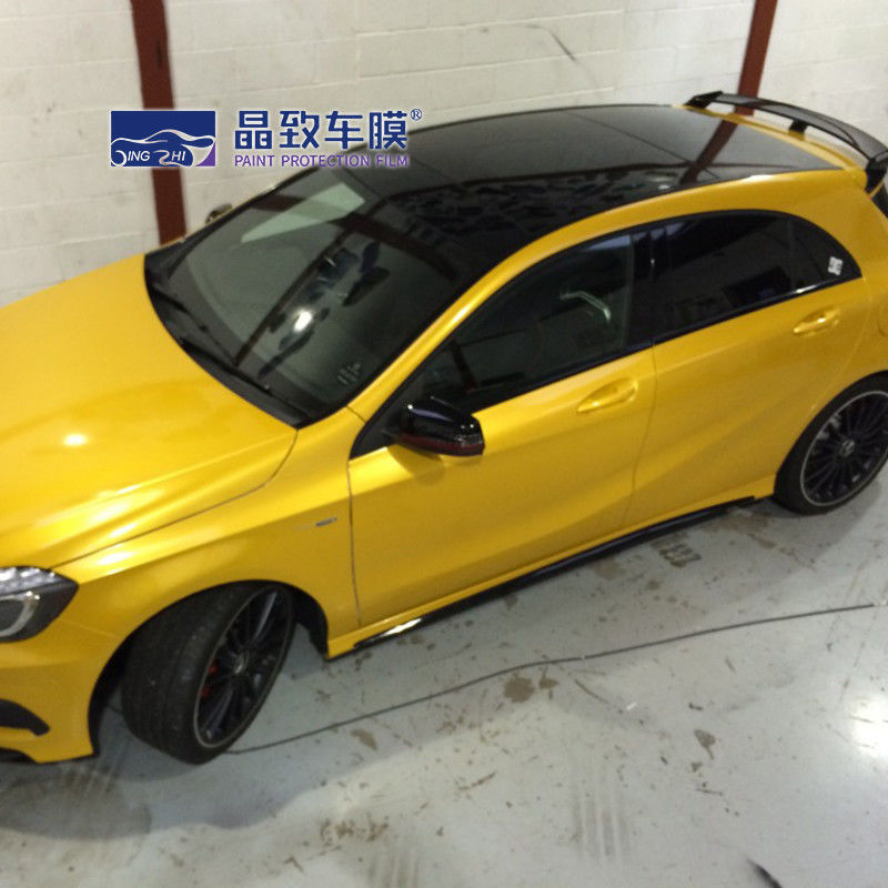 Super Terang Logam Champagne Gold Mobil Vinyl Wrap Pembungkus Mobil Warna Berubah Film