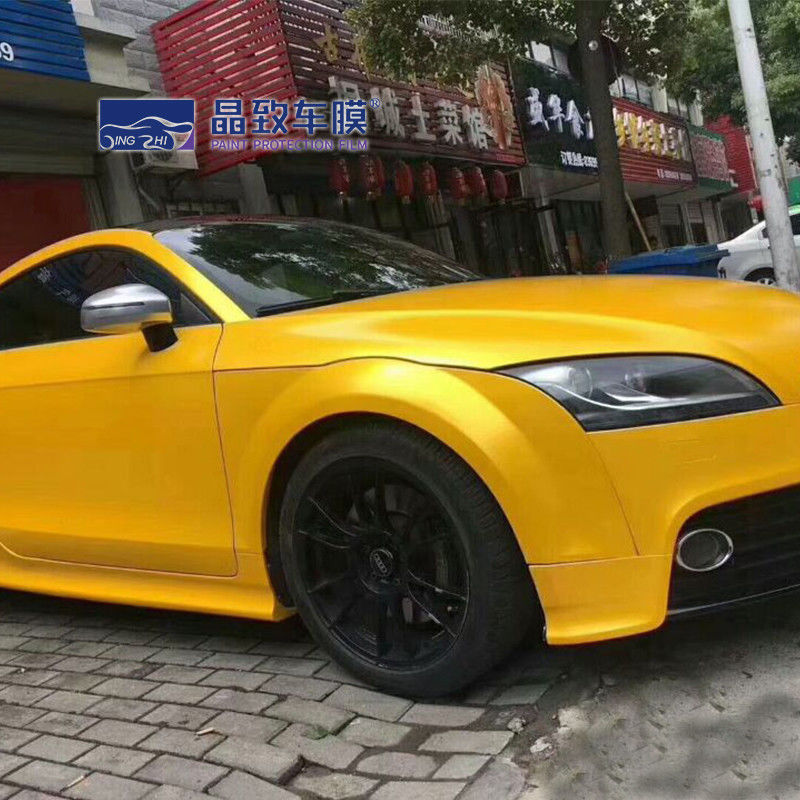Super Terang Logam Champagne Gold Mobil Vinyl Wrap Pembungkus Mobil Warna Berubah Film