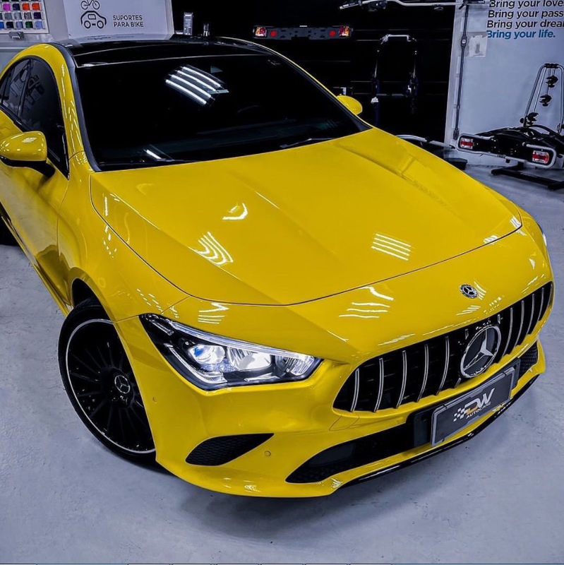 PET Super Glossy Otomotif Langit Biru Abu-abu Kuning Merah Hijau Hitam Mobil Wrap Film Vinil Mobil Stiker Vinil Tubuh Penuh