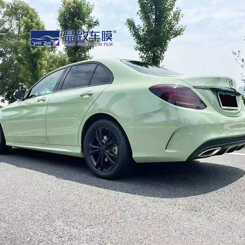 WRAPMASTER ROHS Sertifikat Stiker Mobil Gelembung Udara Gratis film mobil Clear Protection Khaki Green Pembungkus Mobil