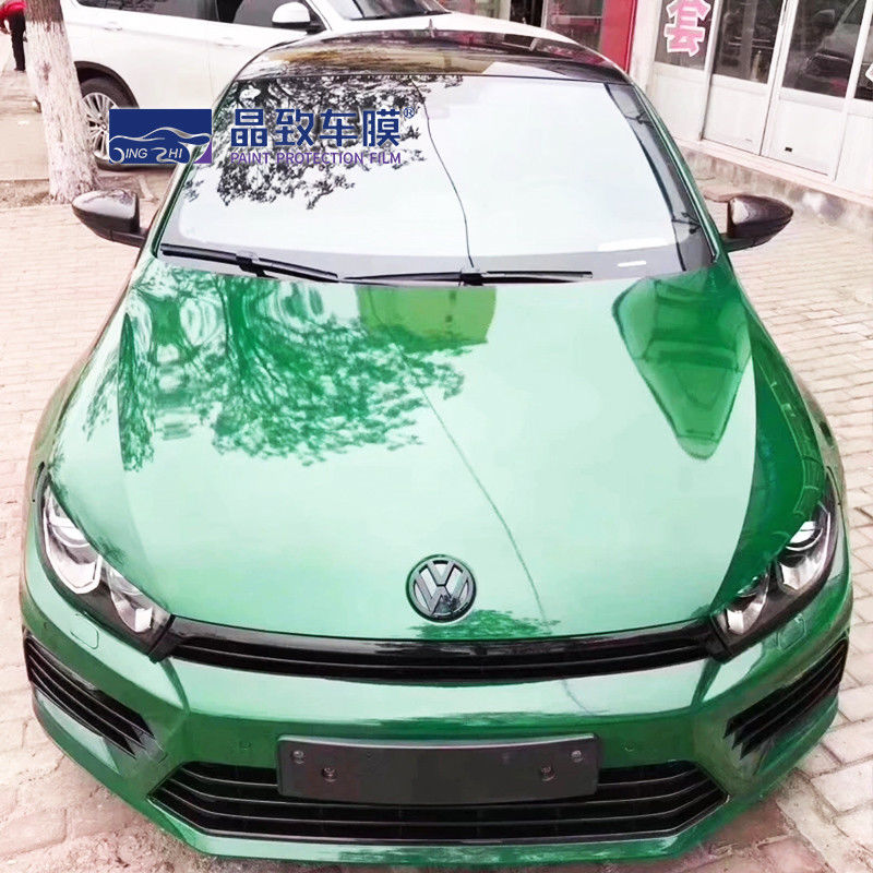 Crystal Glossy Post Hijau Mobil Vinyl Wrap Air Self-Adhesive Dekorasi Film Kendaraan Stiker Mobil