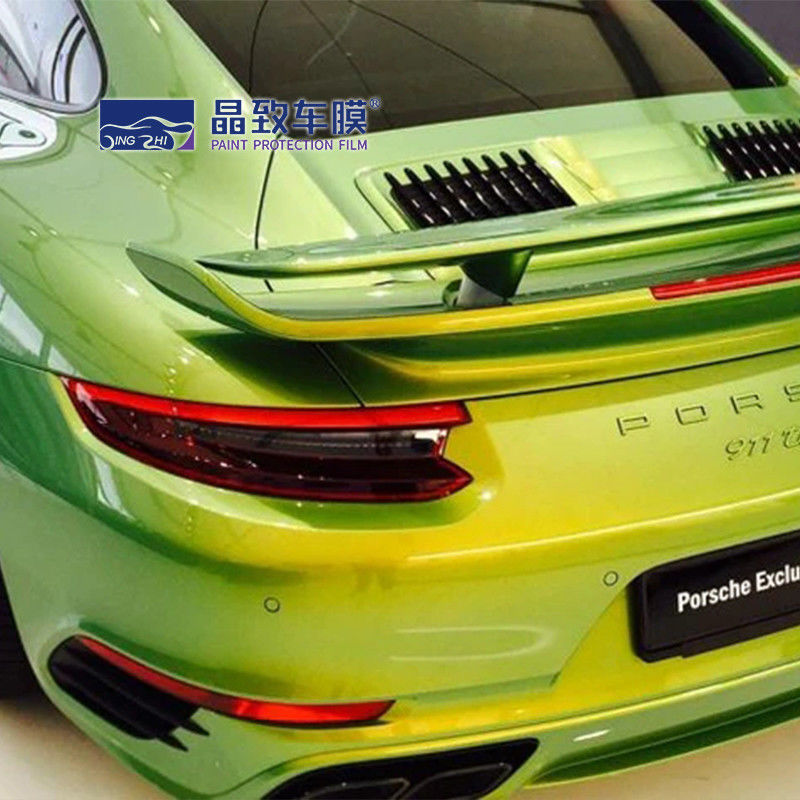 Hijau Mengkilap Ke Emas Perlindungan Film Mobil Auto Full Body Stiker Bungkus Pembungkus Kendaraan