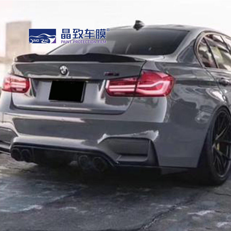 Film PPF Berwarna Tahan Cuaca, Bungkus Vinyl Metalik Matte Abu-abu PVC