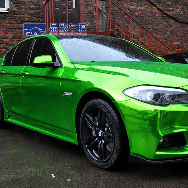 Film Perlindungan Cat Berwarna Hijau Pearlescent Crystal Car Wrap Tahan Air