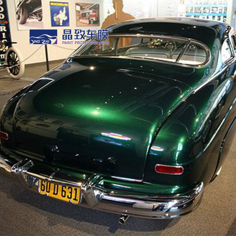 Film Perlindungan Cat Berwarna Hijau Pearlescent Crystal Car Wrap Tahan Air